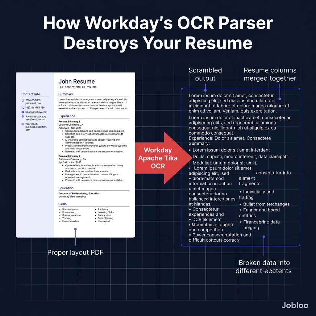 Como o parser OCR do Workday le o seu curriculo (e por que destroi os layouts de duas colunas)